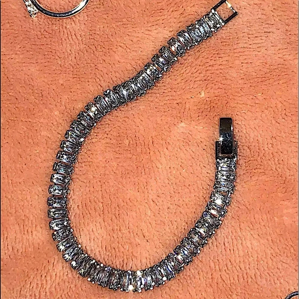 SILVER RHINESTONE ZIRCON BRACELET